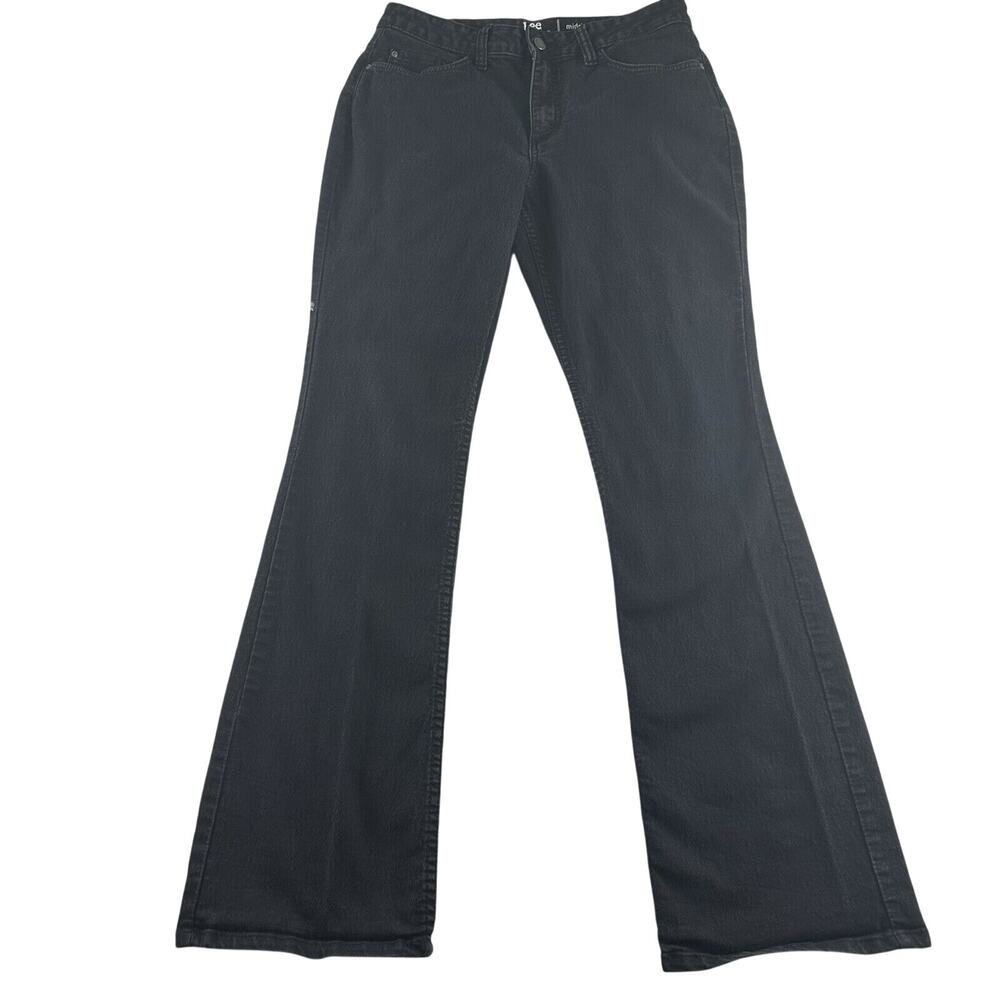 Lee Mid Rise‎ Bootcut Jeans Womens 30x31 Black Stretch Denim Tummy Control